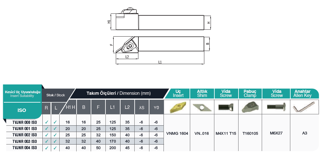هلدر اینسرت تراشکاری VNMG16