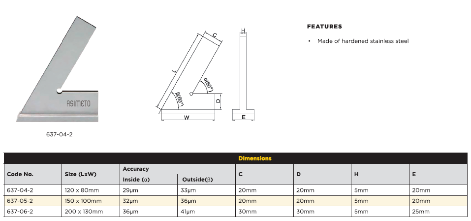 مشخصات گونیا صنعتی 60 درجه